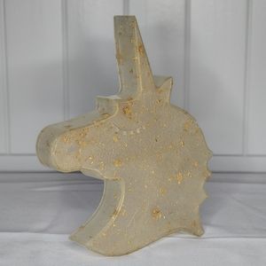 Gold Unicorn Resin Piggy Bank